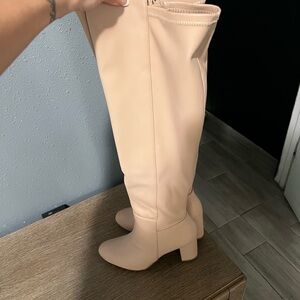 Thigh High Boots Nude